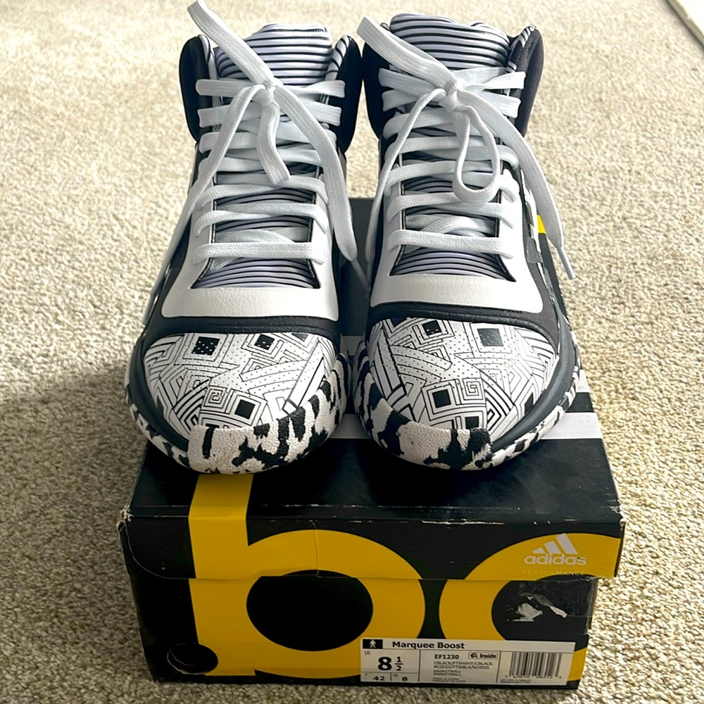 Adidas Marquee Boost Mens 8.5 core black cloud white